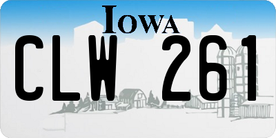 IA license plate CLW261