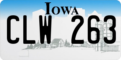 IA license plate CLW263
