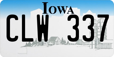 IA license plate CLW337