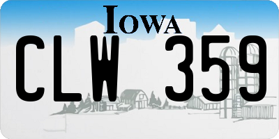 IA license plate CLW359