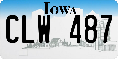 IA license plate CLW487