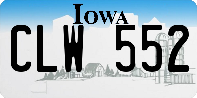 IA license plate CLW552