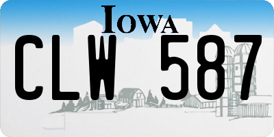 IA license plate CLW587