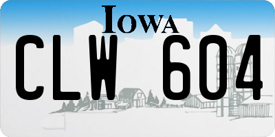IA license plate CLW604