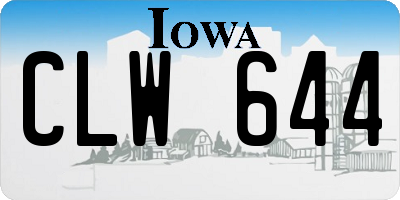 IA license plate CLW644