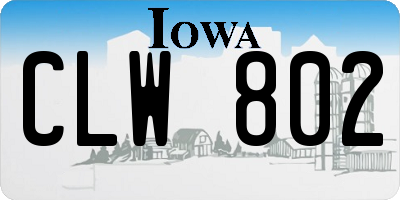 IA license plate CLW802