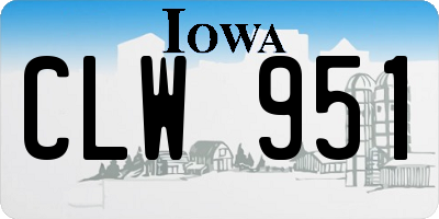 IA license plate CLW951