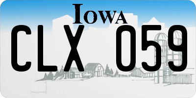 IA license plate CLX059