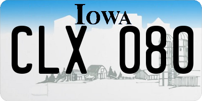 IA license plate CLX080