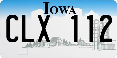IA license plate CLX112