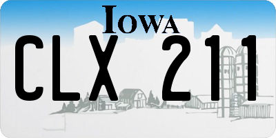 IA license plate CLX211
