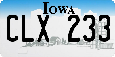 IA license plate CLX233