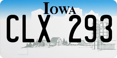 IA license plate CLX293