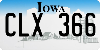 IA license plate CLX366