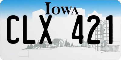 IA license plate CLX421
