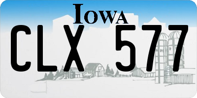IA license plate CLX577