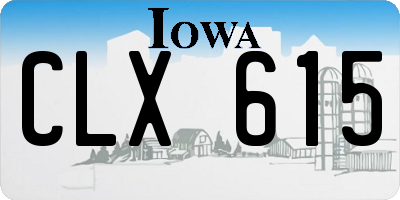 IA license plate CLX615