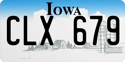 IA license plate CLX679