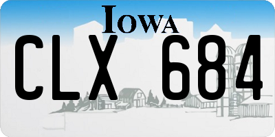 IA license plate CLX684