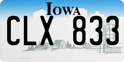 IA license plate CLX833