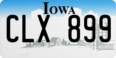 IA license plate CLX899