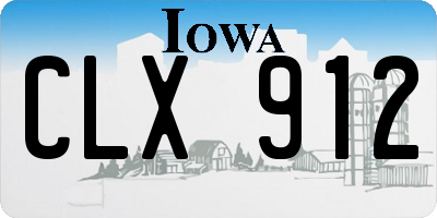 IA license plate CLX912