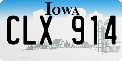 IA license plate CLX914