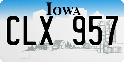 IA license plate CLX957
