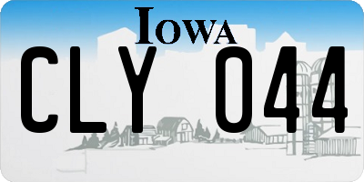 IA license plate CLY044