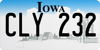 IA license plate CLY232