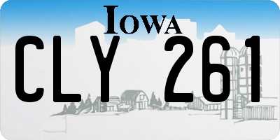 IA license plate CLY261