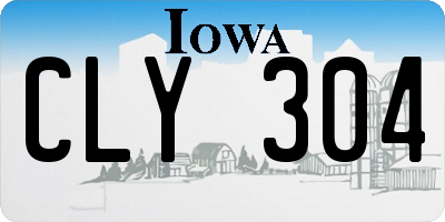 IA license plate CLY304
