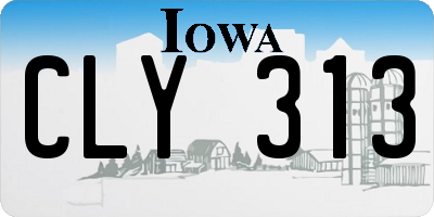 IA license plate CLY313