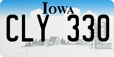 IA license plate CLY330