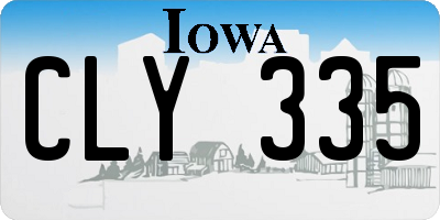 IA license plate CLY335