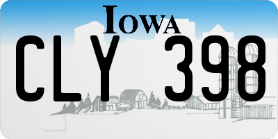 IA license plate CLY398