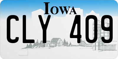IA license plate CLY409