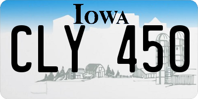 IA license plate CLY450