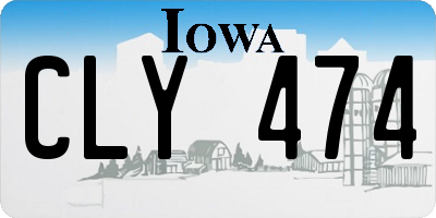 IA license plate CLY474
