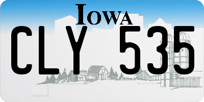 IA license plate CLY535