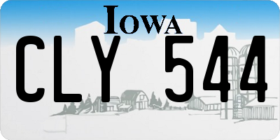 IA license plate CLY544