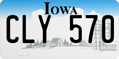 IA license plate CLY570