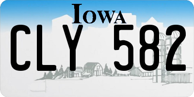 IA license plate CLY582