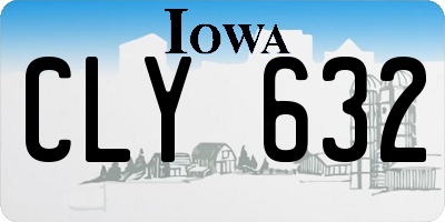 IA license plate CLY632