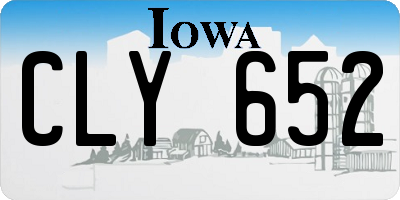 IA license plate CLY652