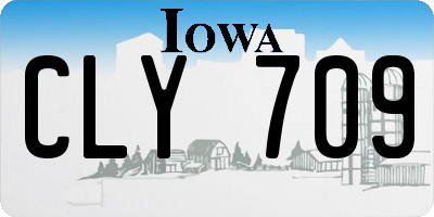 IA license plate CLY709