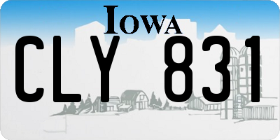 IA license plate CLY831