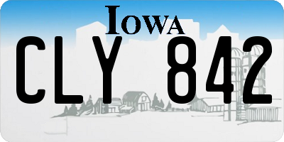 IA license plate CLY842