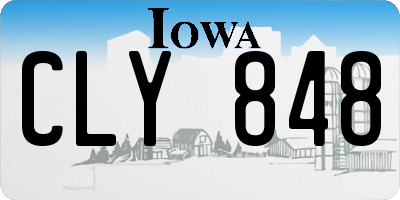 IA license plate CLY848