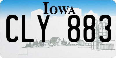 IA license plate CLY883